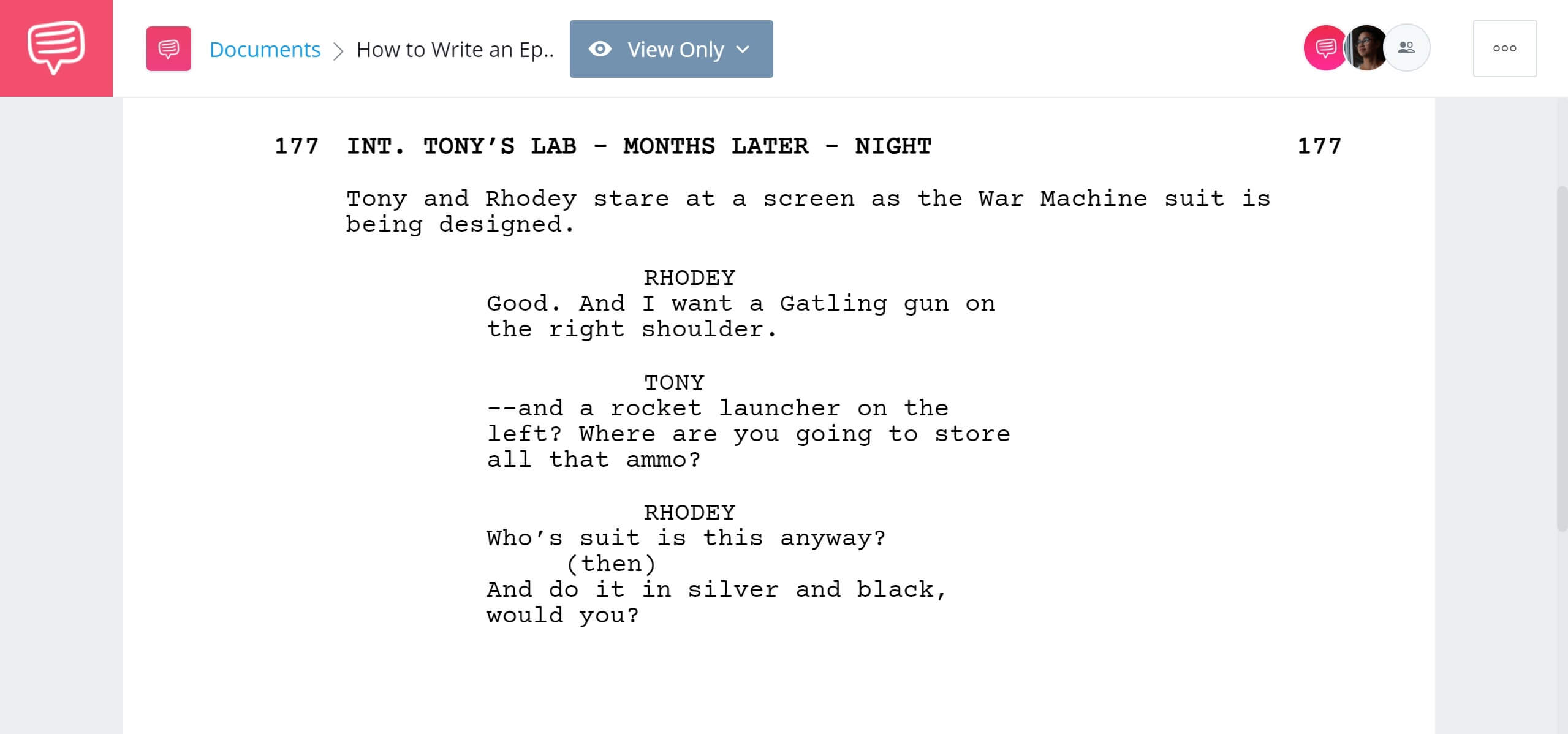 How to Write an Epilogue Iron Man Example StudioBinder Screenwriting Software