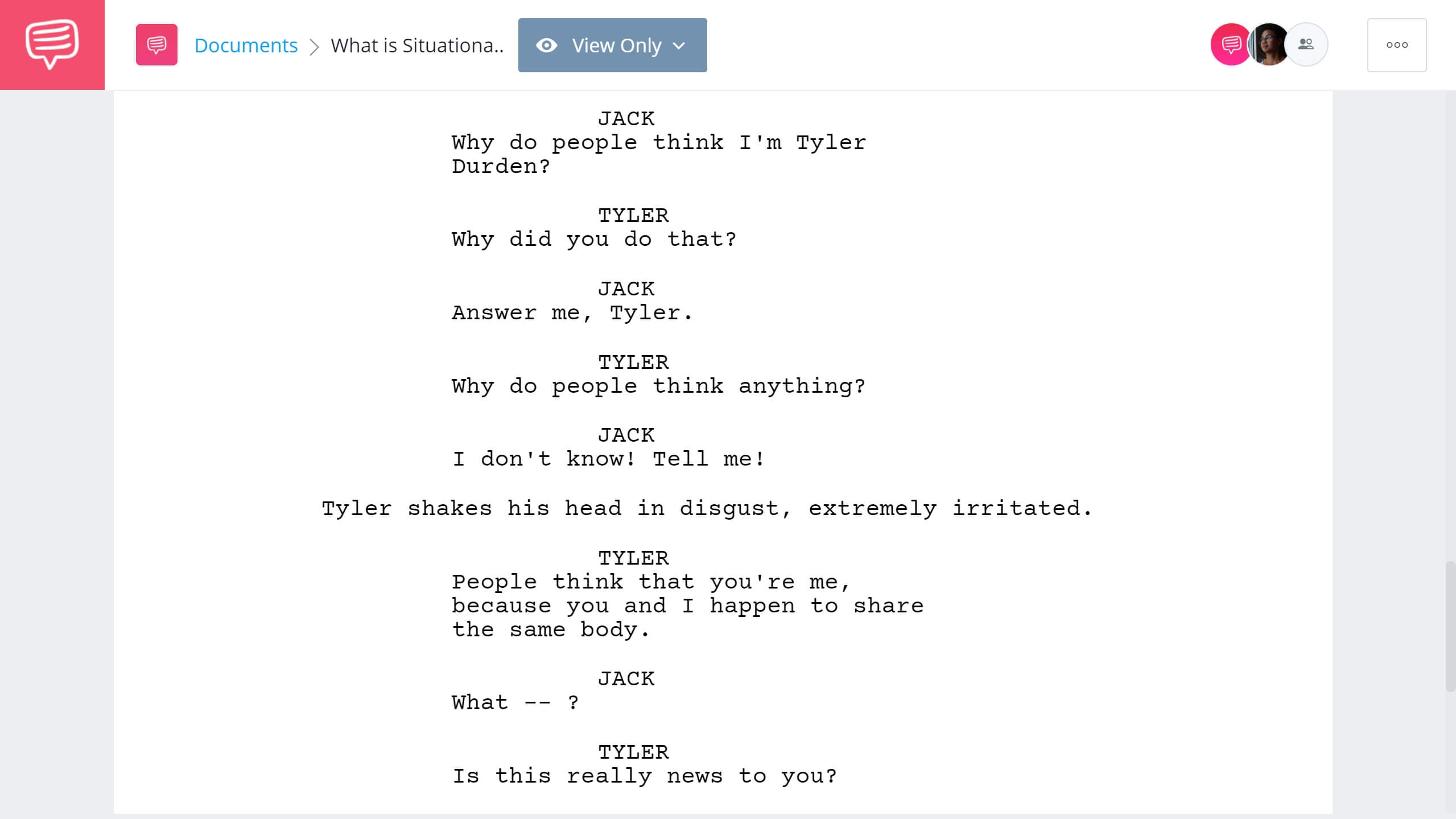 What is Situational Irony - Fight Club Example - StudioBinder Screenwriting Example