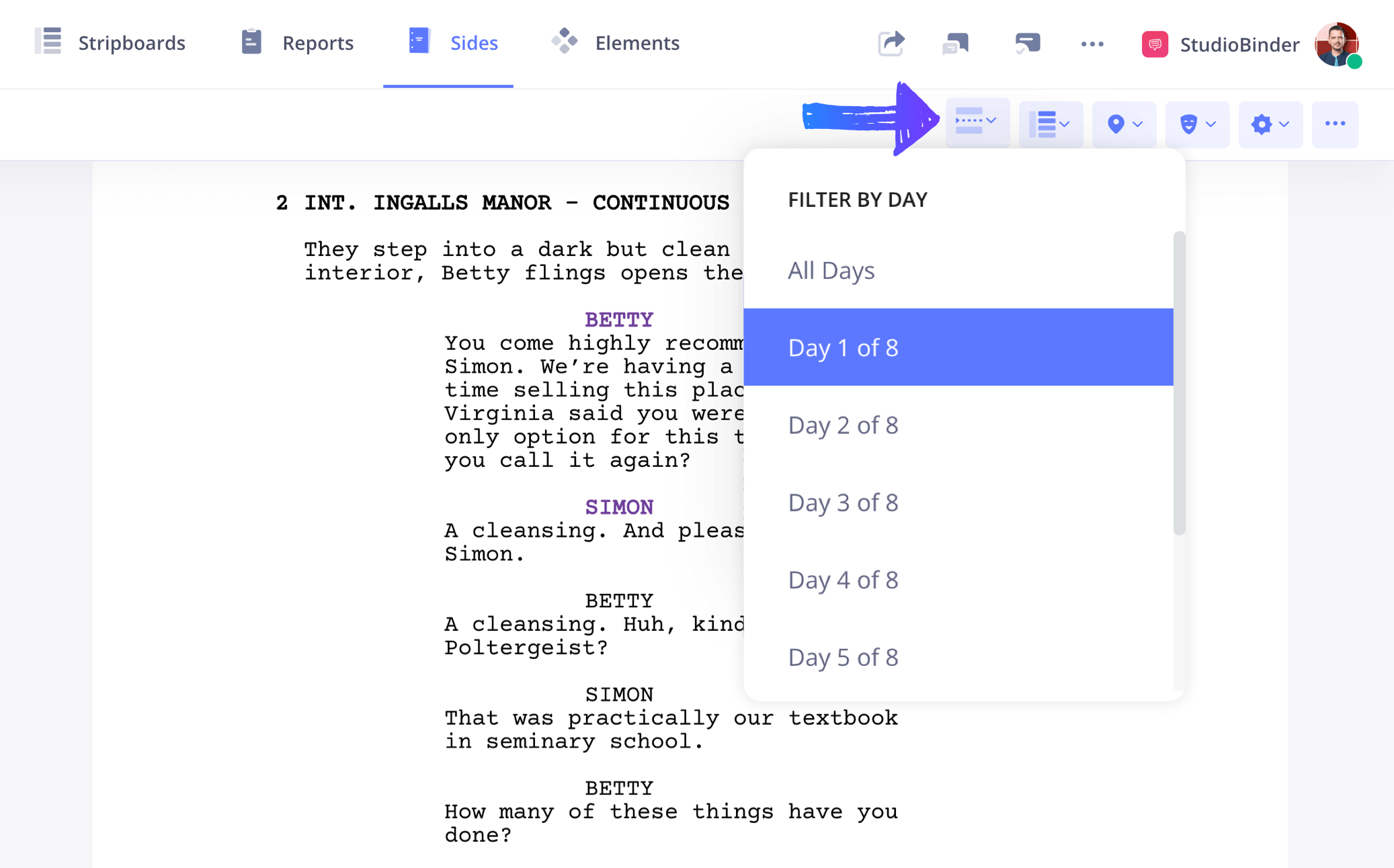 How to Make Script Sides Separate the Scenes StudioBinde