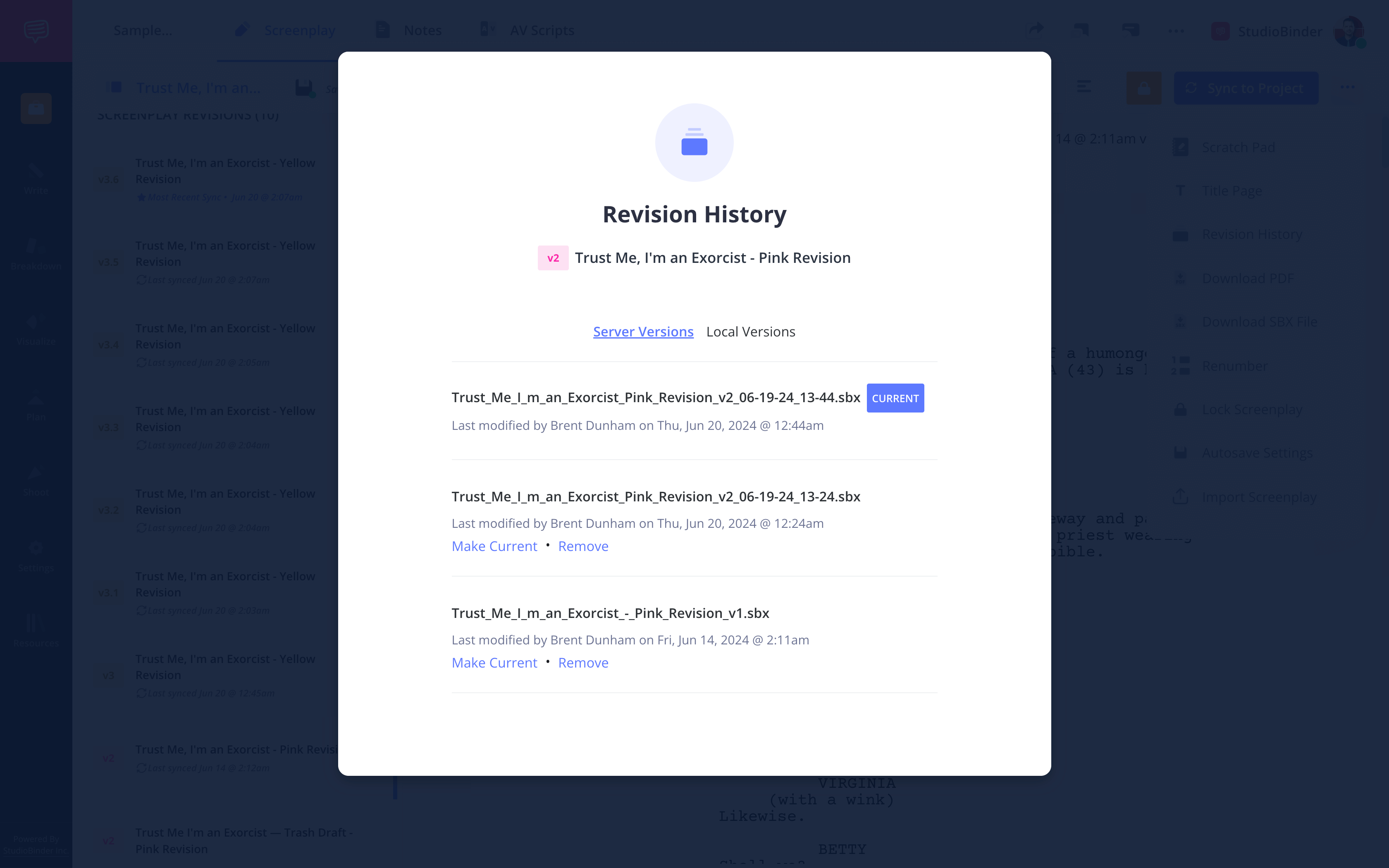 How to Write a Screenplay - Revision History 