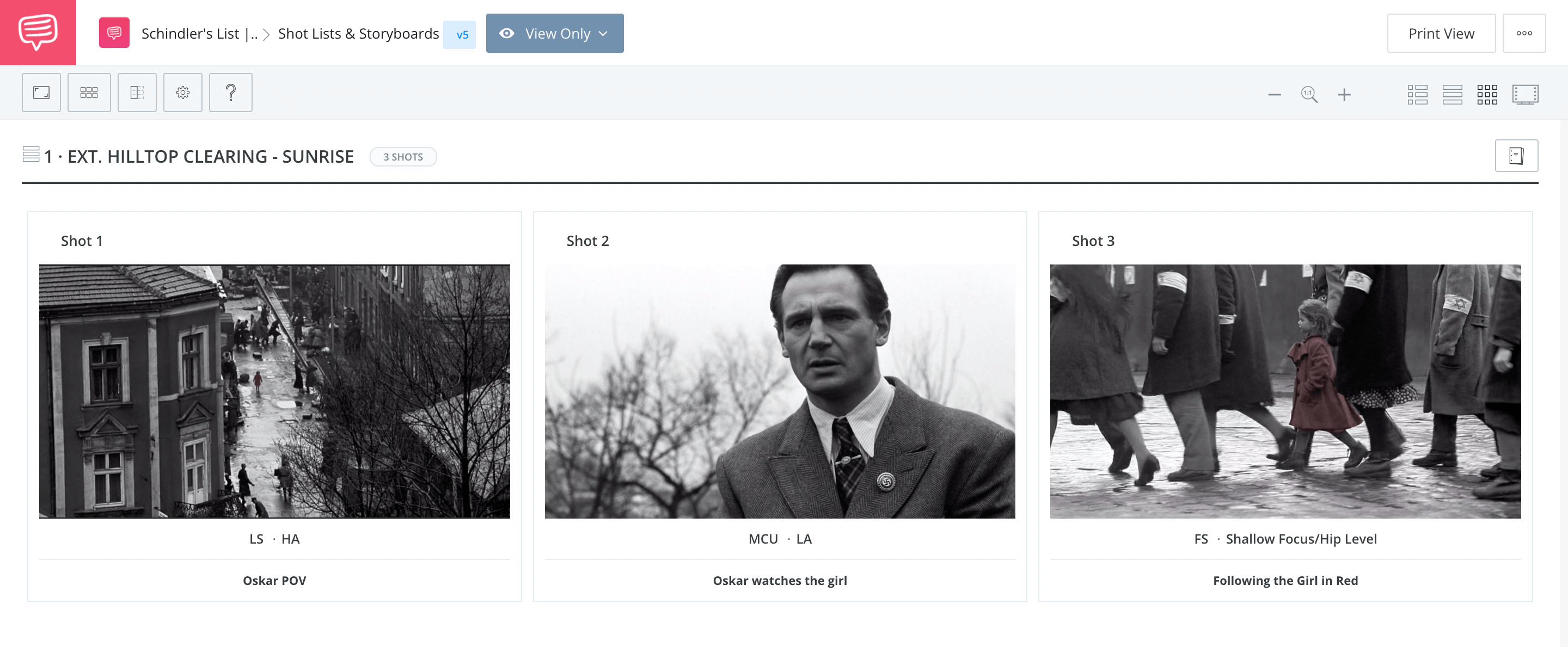 Walter Murch Rule of Six Schindlers List StudioBinder Online Shot List Software