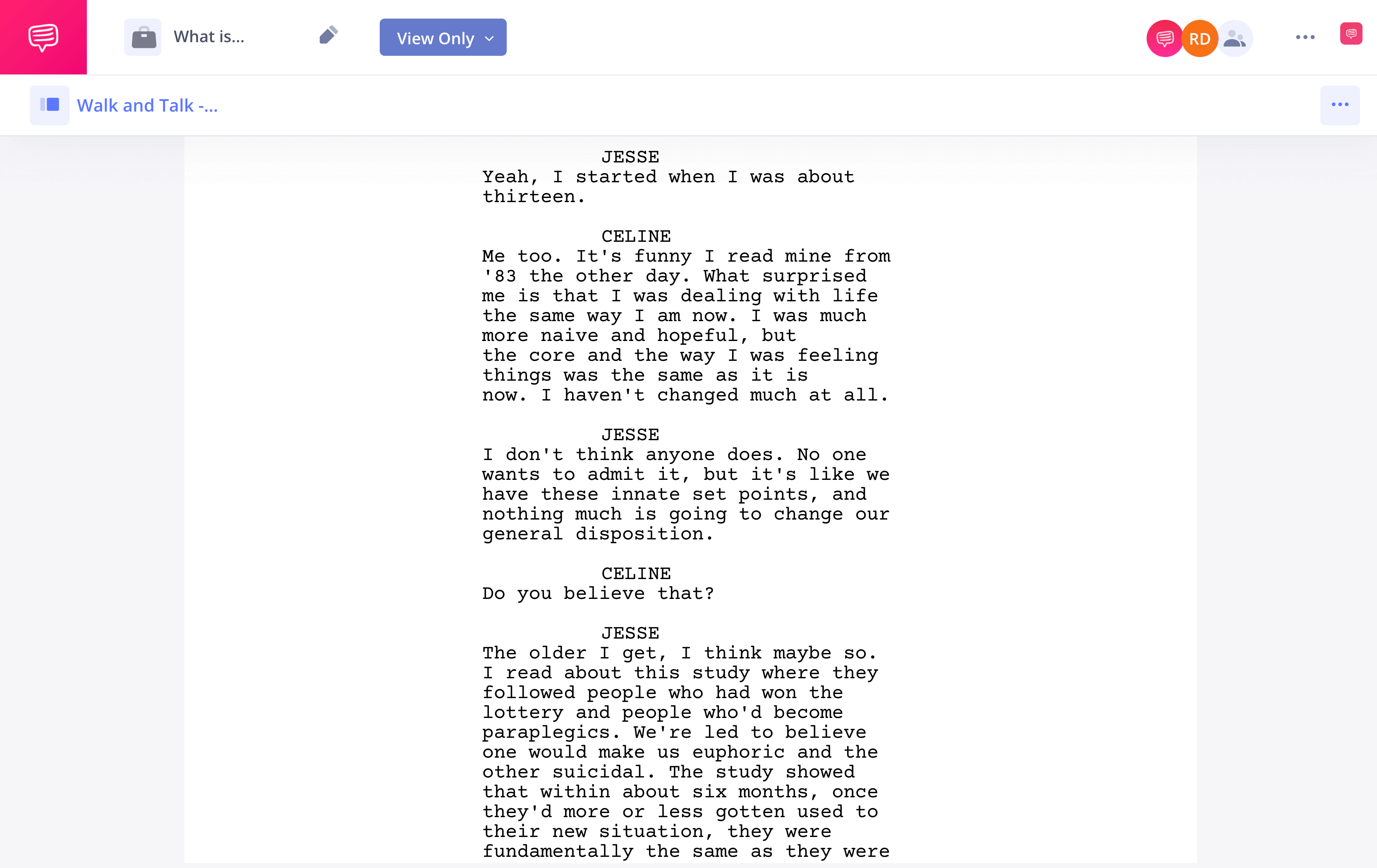 What is Walk and Talk Focus on the dialogue Before Sunset Script StudioBinder Screenwriting Software